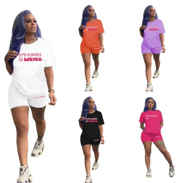 Wholesale Plus tailles 3xl 4xl 5xl Femmes de survêtement Two Pieces Set Designer 2023 T-shirt Shorts active Costume