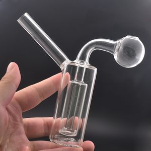 Gros Pocket Glass Oil Burner Bong Ash Catcher Narguilé pour Dab Rigs Conduites d'eau Petit Bubbler Recycler Bong avec Big Size Oil Burner Pipe Moins cher