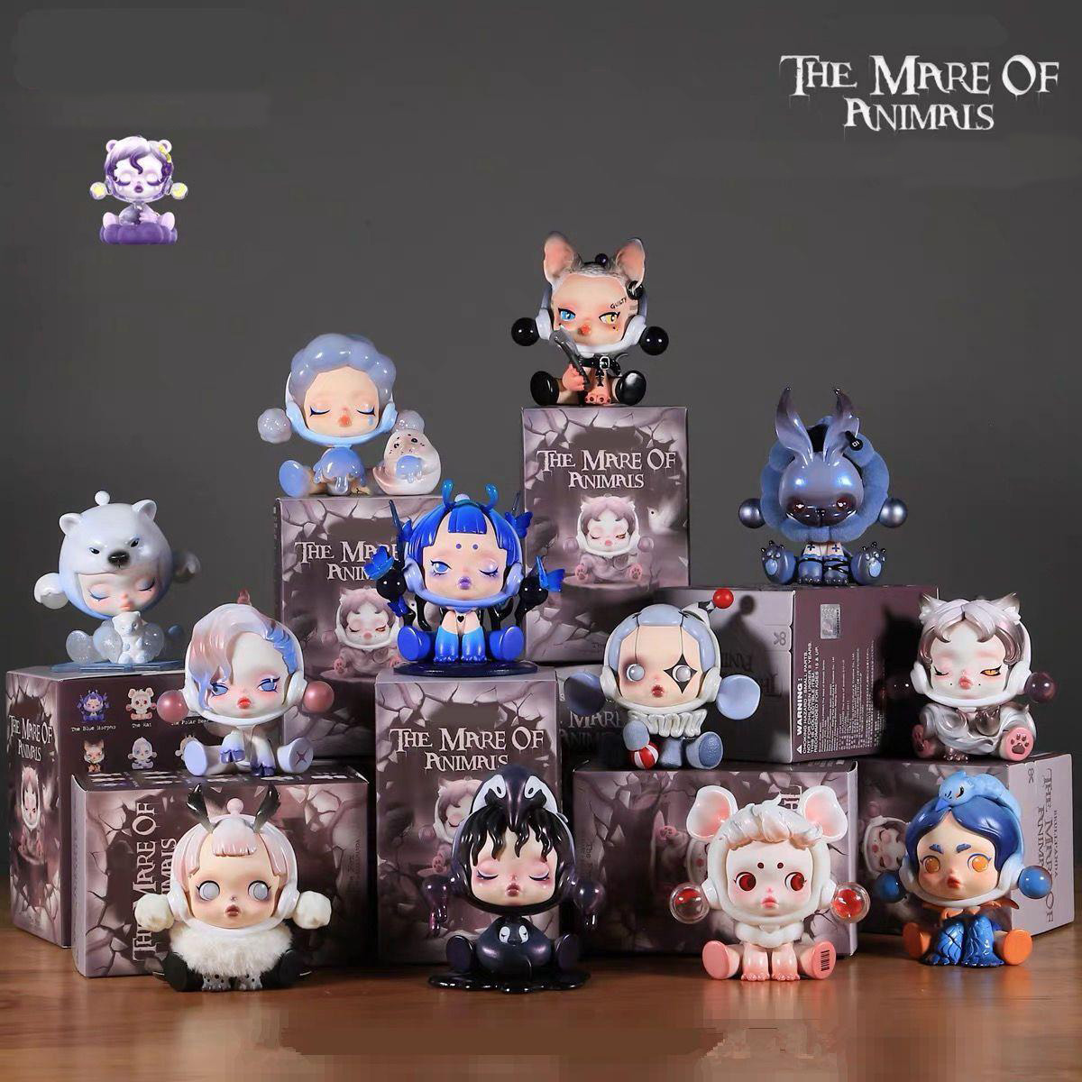 Venta al por mayor POP MART Skullpanda Ancient Castle Series Mystery Box 1PC / 12PCS Collectible Cute Blind Box Kawaii Toy Figures