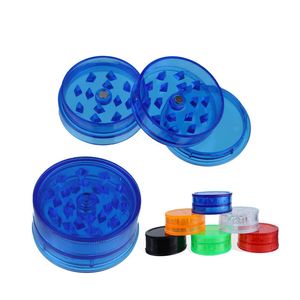 Groothandel draagbaar goedkoop 60 mm/40 mm 3lagen plastic kruid tabaksmolen specerijen molenaar breker slijpen gehakte hand muller voor rookgereedschap