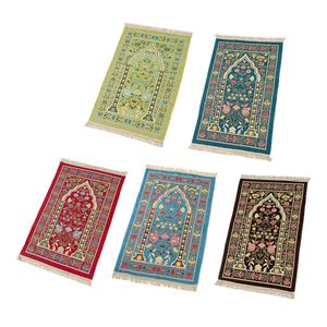 Tapis de prière en gros tapis de prière musulman tapis de prière à fleurs couverture douce rectangulaire 110*70 CM