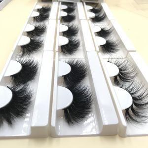 Groothandelsprijs 25mm Fluffy Real Mink Eyelashes 3D 5D 6D gemengde stijlen in willekeurige met gratis gemengde zachte papieren wimperboxen FDshine