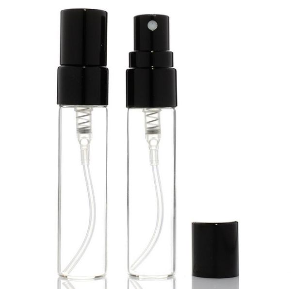 Precio al por mayor 5 ml Botella de perfume en aerosol transparente Mini atomizador de perfume recargable vacío Vial de vidrio de muestra POR DHL SN3121