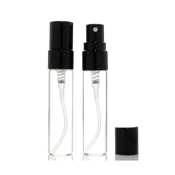 Prix de gros 5ml Transparent Mini vaporisateur bouteille de parfum vide rechargeable parfum atomiseur échantillon flacon en verre BJ