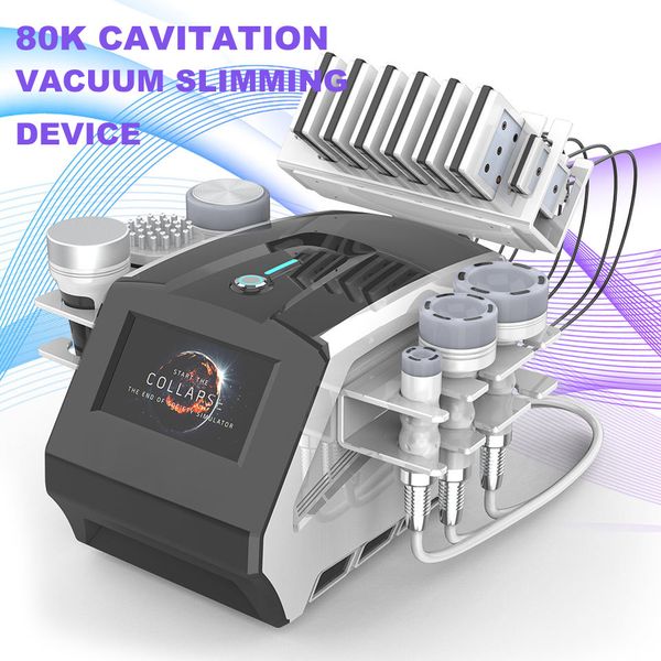 Prix de gros 6 en 1 Lipolaser 650nm Lipolaser Cavitation sous vide RF multifonction RF Lipo laser machine de beauté 7 en 1 corps minceur