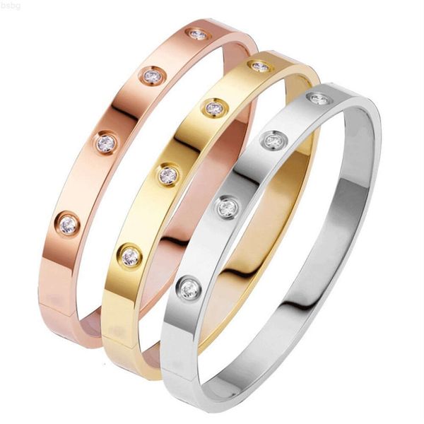 Precio al por mayor a mano pulida alta calidad de alta calidad silver rosa color rosa color cicon brazaletes joyas para mujeres pulsera impermeable