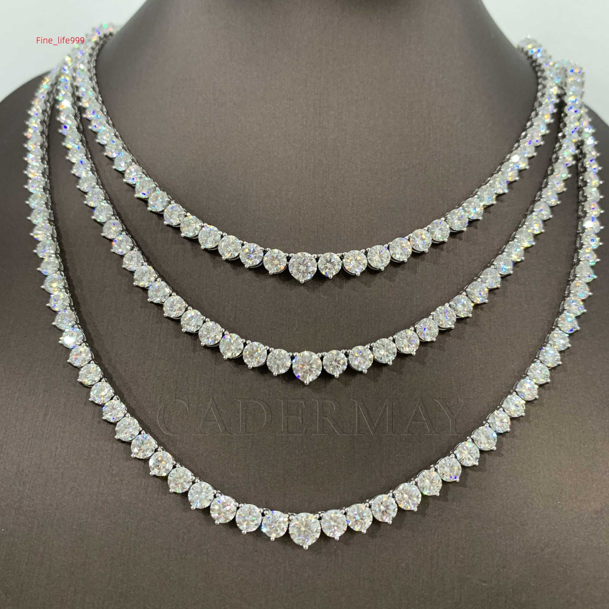 Wholesale price Hip Hop In Stock 925 Sterling Silver Tennis chain 4mm--6.5mm VVS Moissanite Necklace for Fine jewelry