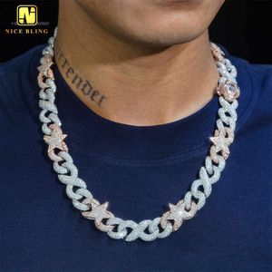 Groothandelsprijs Hip Hop Sieraden Ketting Fabriek Panyu Iced Out Cz Diamond Fashion Cubaanse Link Chain Star Design