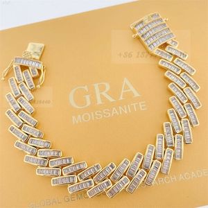 Groothandelsprijs Iced 925 Silver ketting Bracelet Hip Hop Jewelry VVS Moissanite Cubaanse link Moissanite Hip Hop Jewelry