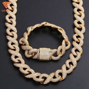 Groothandel Prijs Ketting Iced Out Cuban Chain D VVS Moissanite Diamond Custom Hip Hop Jewelry Cuban Link Chain
