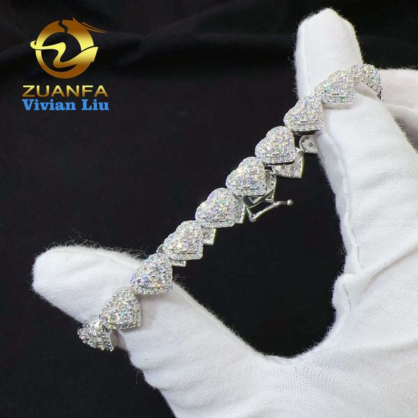 Precio al por mayor Plata 925 D Color VVS Moissanite Hip Hop Jewelry Freed Diamond Chain Pulsera para collares para mujeres.