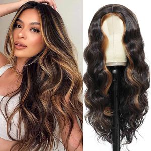 Prix de gros Premier Highlight Color Virgin Hair Natural Wave 360 Lace Wig Perruque frontale de cheveux humains avec des cheveux de bébé livraison rapide