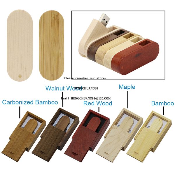 Prix de gros USB2.0 Personnaliser LOGO Clé USB en bois 32g Illustration personnelle Clé USB 8/16/32/64 Go U Disque Carve Wood Memory Stick 128