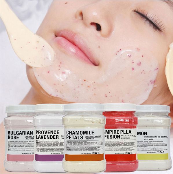 Venta al por mayor de etiqueta privada 24 sabores Jelly Face Mask Organic Brighten Cleansing Peel Off Powder Jalea natural Mascarilla facial en polvo