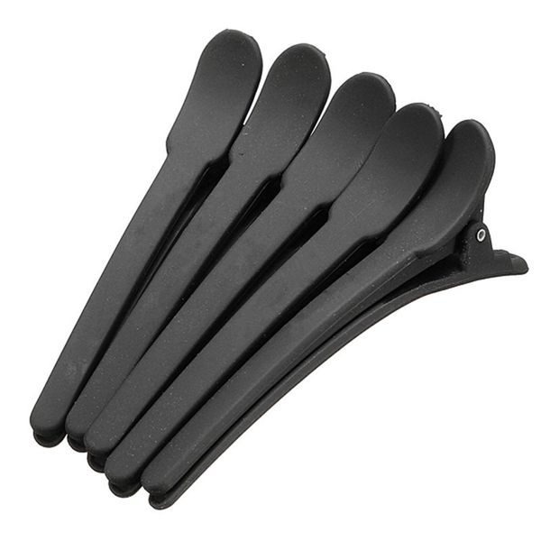 Gros-Pro 10 Pcs Noir Mat Cheveux Styling Clip Salon Coupe De Cheveux Sectionnement Pinces Grip Clips Styling Outils