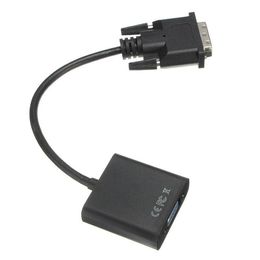 Freeshipping Groothandel Pro DVI-D 24 + 1 pins Male naar VGA 15-pin Vrouwelijke kabel Adapter Converter Connector