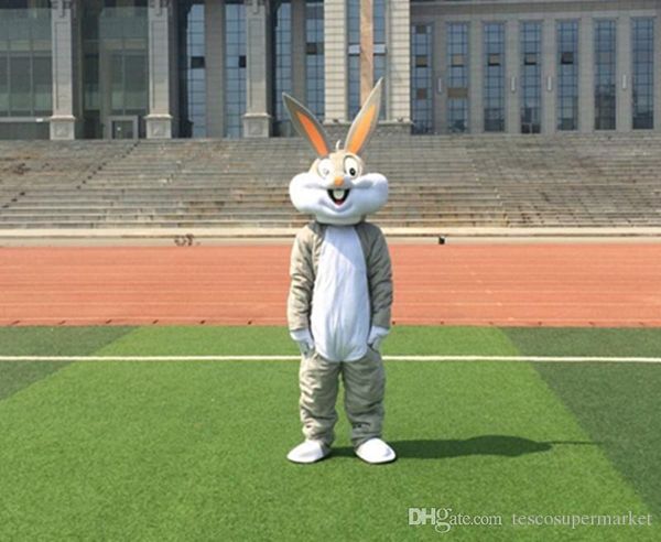 vente en gros professionnelle costumée costume mascotte punaises gris lapin lièvre adulte costume de costume de bande dessinée costume de déguisement