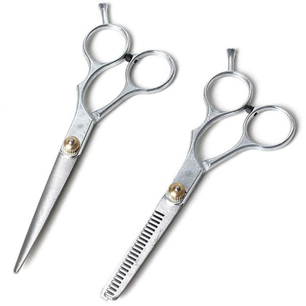 Vente en gros - Ciseaux de coiffure professionnels mis 6 pouces salon de beauté coupe amincissement des cheveux cisailles salon de coiffure outils de coiffure