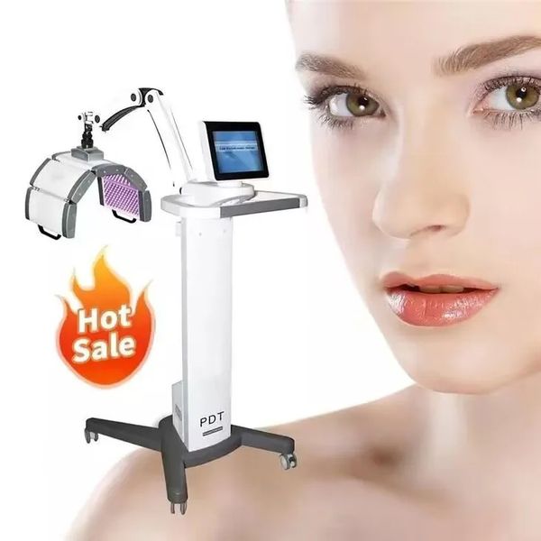 Venta al por mayor profesional rojo + azul + amarillo + máquina pdt infrarroja fototerapia terapia de luz LED facial con máquina láser de diodo de 4 colores