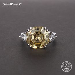Groothandel-belofte ring 100% 925 sterling zilver 6.2ct acer cut aquamarine citrien moissanite engagement trouwringen voor vrouwen