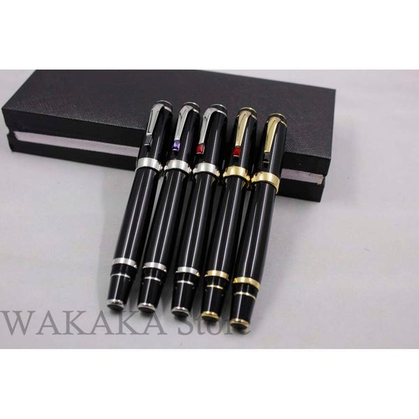 wholesale Promoción monte- Luxury Bohemies Black Resin Rollerball Pen Classic 4810 Nib Escritura Pluma estilográfica Material de oficina escolar con gema y número de serie