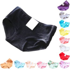 Groothandel-promotie Sexy dame Womens katoen ondergoed sloten slipje knickers lingerie snoep kleur