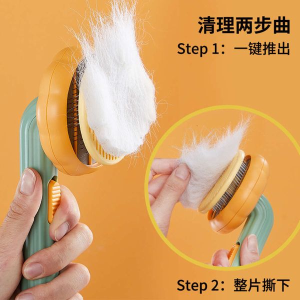 Vente en gros Brosse pour chat citrouille, peigne à aiguilles pour chien, épilateur flottant, fournitures pour animaux de compagnie batamiu