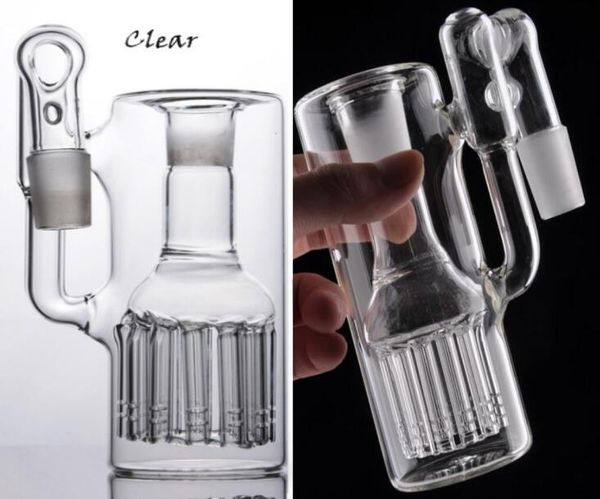 18mm nouvelle arrivée en verre pur 12 bras arbre Ashcatcher avec angle de plate-forme pétrolière de recycleur d'eau pour tuyau de verre bongs en verre d'eau