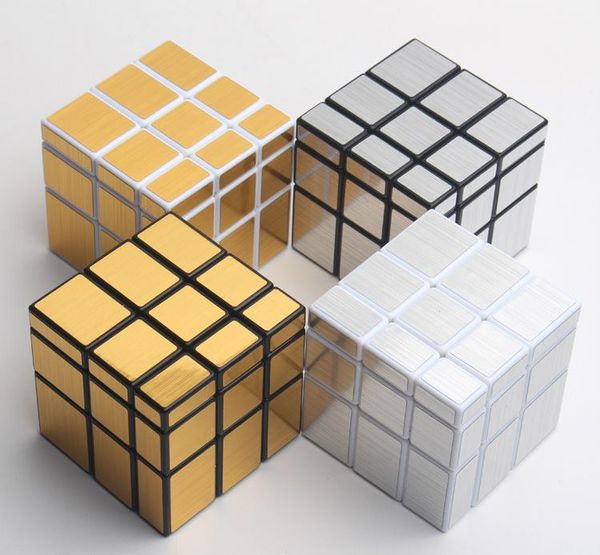 Venta al por mayor Toy Mirror Cube Custom Magic Speed 3x3x3 Cube Game Fidget Toy Infinite Cube Silver Gold Professional Puzzle Cubes Juguete para niños Regalos de Navidad