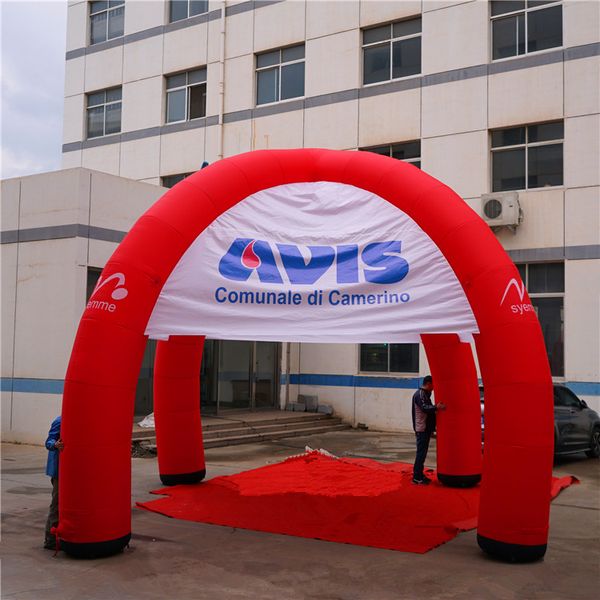 wholesale Tente gonflable rouge de tente d'arc de gonflables avec la certification ignifuge et le ventilateur de la CE pour la décoration d'exposition ou de publicité
