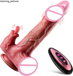 Télécommande en gros à télécommande liquide Silicone Dildo vibrant chauffage féminin masturbation toys adultes Dildo Vibrateurs pour femme