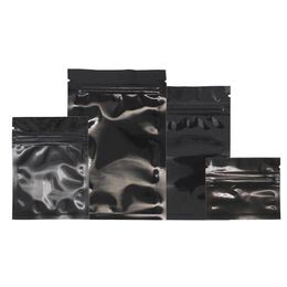 Vente en gros Bag Mylar Bag Mylar 1G 2G 2,5G 7G Multime Tailles Un côté clairs à plat Paquet de stand up pour la fête Favor Sacs d'emballage de rangement Logo Custome