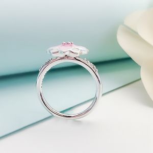 All'ingrosso- Anelli per Pandora Anello da donna elegante di alta qualità in argento sterling 925 a mano con resina epossidica con scatola regalo originale