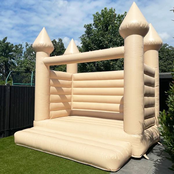 wholesale Maison gonflable gonflable de mariage romantique château sautant châteaux de rebond pour enfants adultes utilisation commerciale cavalier en PVC complet avec ventilateur