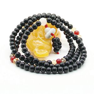En gros Chapelet Bracelet Vente Chaude Bouddhiste 108 Perles 6mm Pierre Naturelle Méditation Religieuse Tibétain Prière Bracelets Et Collier