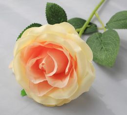 Groothandel rose kunstbloemen voor bruiloft decoraties kunstmatige roze bloemen zes kleuren voor kiezen lange stengel grote rozen