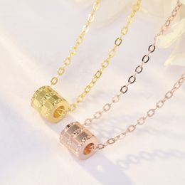 Groothandel- rose goud kleine taille ketting hanger kettingen voor vrouwen zilver 18 k goud ronde ketting met diamant choker mode-sieraden