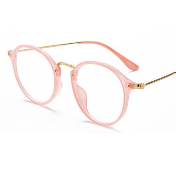 Al por mayor-Redondo Gafas transparentes Marco de anteojos para hombres, mujeres, miopía, empollón, gafas ópticas, lentes transparentes de lujo, gafas para hombres