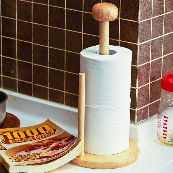 Gros-caoutchouc bois porte-serviettes en papier porte-papier de soie de cuisine ménage rouleau de papier support porte-mouchoirs outil de cuisine