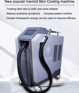 Groothandel Salon Koude Wind Cool Therapie Machine Gebruik met laserapparaat Coolpuls Cryotherapie Ice luchtkoelsysteem voor pijnverlichting Huidkoeler tijdens laserbehandeling