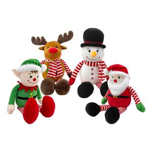 Poupées de père noël en gros, jouets en peluche d'élan, poupées de bonhomme de neige, poupées en tissu, cadeaux de noël, cadeaux d'activité, UPS/DHL gratuits, vente en gros