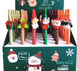 wholesale Père Noël Silicone Gel Stylo Mignon Noël Bonhomme De Neige Cadeau Arbre De Noël Renne Enfants Cadeaux Décoration Pour La Maison