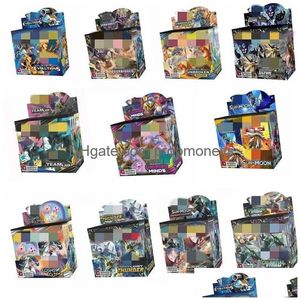 Vente en gros Fret maritime 360pcs Jeux de cartes Collections de divertissement Jeu de société Cartes de combat Elf Anglais Français Espagnol Collection pour enfants Dhoj9