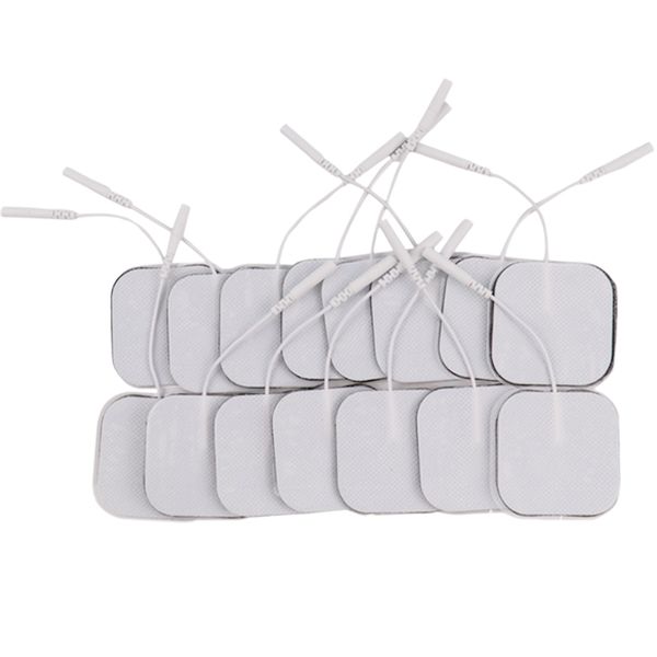 Minceur Massage Tens Électrodes Pads Corps Pétrit Carré 5 * 5 cm En Gros Auto-Adhésif Remplacement Stimulateur Musculaire Électrique Numérique Machine Masseur