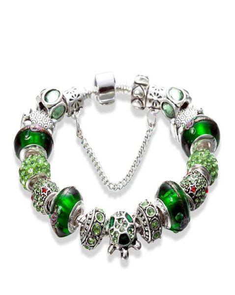 Bracelet à breloques en gros-série bijoux de créateur de luxe plaqué argent avec boîte pour bracelet en perles plaqué argent cadeau d'anniversaire7067537