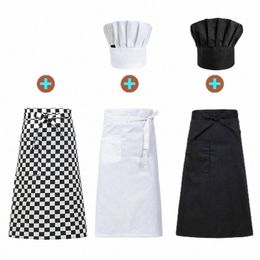 wholesale Set de cuisine Avril Restauration Cap Hôtel Chef Tablier Homme Restaurant Cuisine Cuisinier Travail Avril Boulangerie Café Femme Serveur Chapeau Z71h #