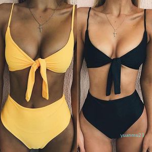 Groothandel-sexy badpakken voor vrouwen strand bikini set hoge getailleerde bikini
