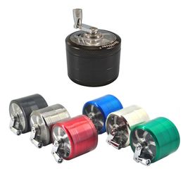 Groothandel Sharpstone Herb Minder 40 mm/50 mm/55 mm/63 mm 4 Layer aangepaste metalen handgreep Krank Chromium Crusher Tobacco Grinders voor roken Accepteer OEM