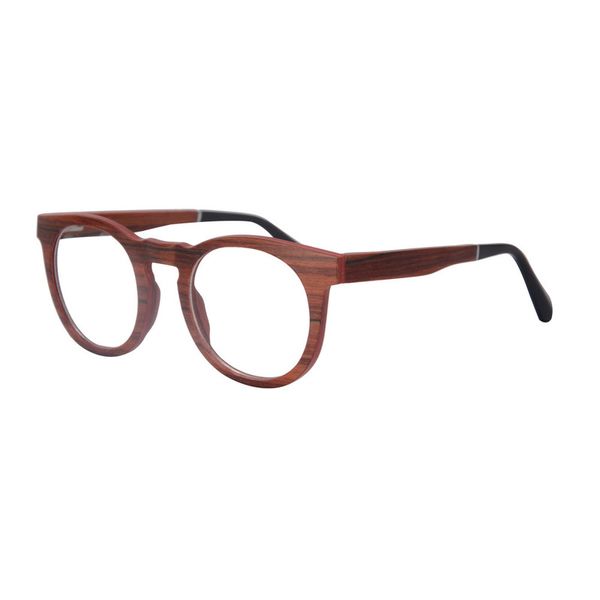 Vente en gros - SHNU Haute Qualité Ronde Vintage Bois Lunettes Cadre Myopie Lunettes En Bois Lunettes Prescription SH73010 W220423