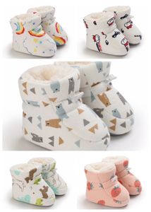 Groothandel schoen Kinderschoenen Furry Boot meerdere kleuren deeltjes zool baby laars peuter laars uit witte schoenen hoge top schoenen schattige winter schoenen eerste wandelaars kind laars